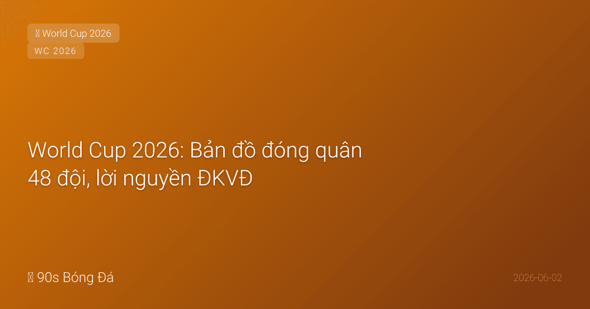World Cup 2026: Bản đồ đóng quân 48 đội, lời nguyền ĐKVĐ, và những điềm báo từ lịch sử — Ai nên lo, ai nên mừng?